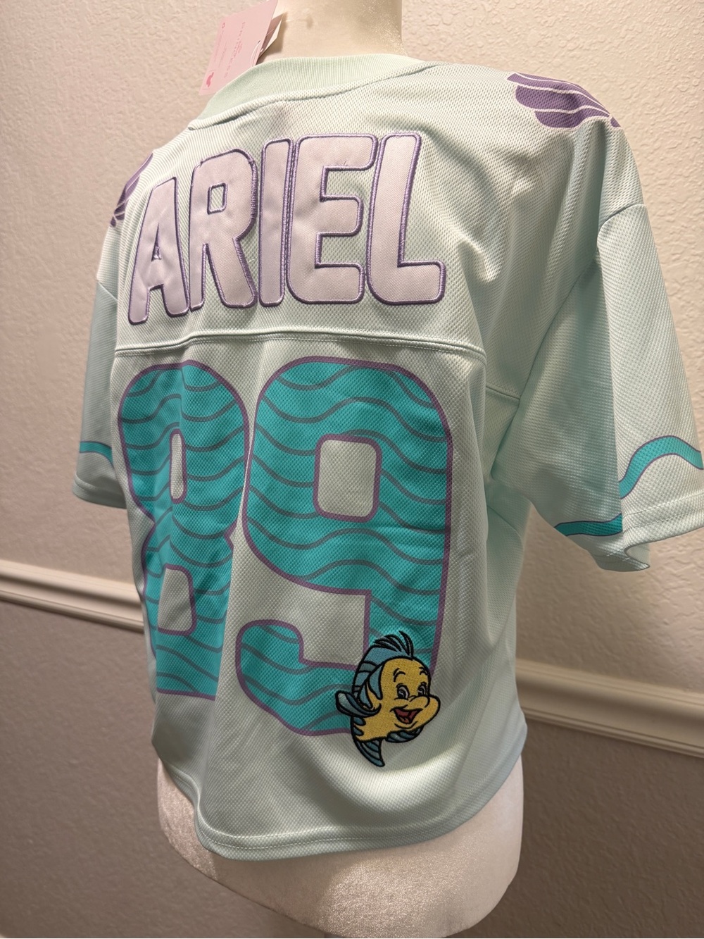Ariel Disney Jersey Top with Shell & Flounder Size Small - Picture 7 of 7
